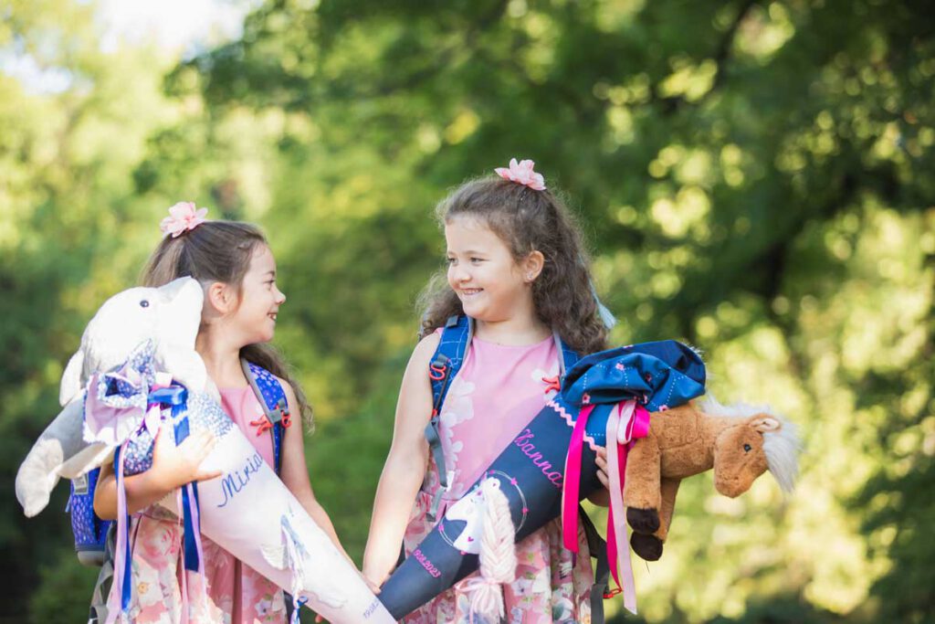 Fotoshooting zum Schulanfang von Kindern in Dresden